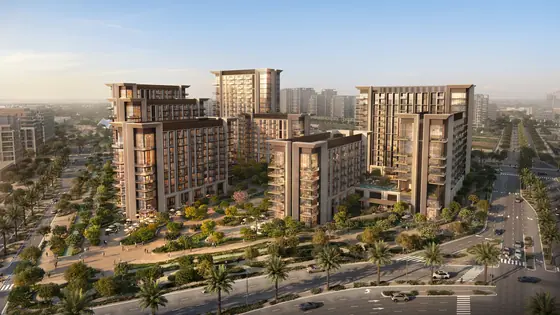 Aerial view of the six residential buildings — Sei Saadiyat by Aldar, Saadiyat Island Abu Dhabi