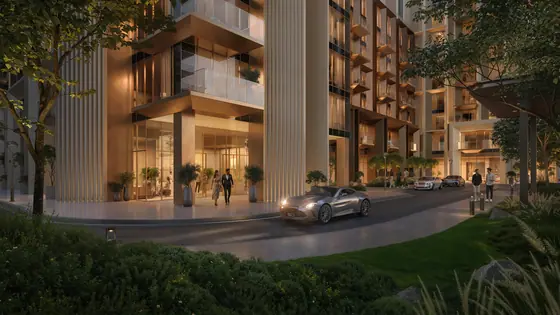Residential arrival and lobby entrance — Sei Saadiyat by Aldar, Saadiyat Island Abu Dhabi
