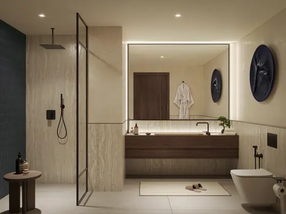 Kanso Loft bathroom — Sei Saadiyat by Aldar, Saadiyat Island Abu Dhabi